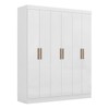 Guarda-Roupa Casal Holanda 6 Portas 2 Gavetas Branco - Maxel