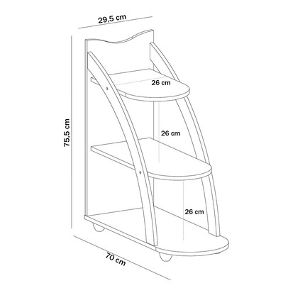 Sala de Estar Completa Verona 2 Gavetas 4 Prateleiras Cedro/Off White - Panorama Móveis