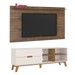 Rack com Painel para TV Até 60 Polegadas Verona 2 Gavetas Off White/Pinho - Panorama Móveis
