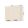 Armário Aéreo Cozinha 80 Cm Connect 2 Portas Ripado Off White - Henn