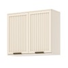 Armário Aéreo Cozinha 80 Cm Connect 2 Portas Ripado Off White - Henn