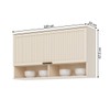 Armário Aéreo Cozinha 120 Cm Connect 1 Porta Ripado Off White - Henn