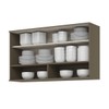 Armário Aéreo Cozinha 120 Cm Connect 1 Porta Ripado Duna/Cristal - Henn