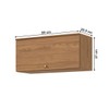 Armário Aéreo Cozinha 80 Cm Requinte 1 Porta Nature - Henn