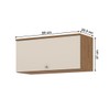 Armário Aéreo Cozinha 80 Cm Requinte 1 Porta Nature/Areia Hp - Henn
