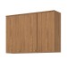 Armário Aéreo Cozinha 120 Cm Requinte 3 Portas Nature -  Henn