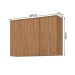 Armário Aéreo Cozinha 120 Cm Requinte 3 Portas Nature -  Henn