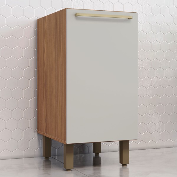 Balcão de Cozinha 40 Cm Requinte 1 Porta Nature/Areia Hp - Henn