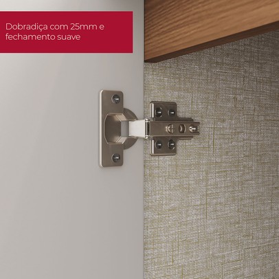 Balcão de Cozinha 80 Cm Requinte 2 Portas 1 Prateleira Nature/Areia Hp - Henn