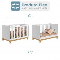 Berço Mini Cama 2 em 1 Q Encanto Branco Acetinado - Qmovi