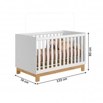 Berço Mini Cama 2 em 1 Q Encanto Branco Acetinado - Qmovi
