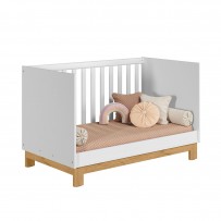 Berço Mini Cama 2 em 1 Q Encanto Branco Acetinado - Qmovi