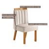 Cadeiras Kit 4 Cadeiras Lisboa Cinamomo/Suede Creme - Lj Móveis