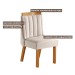 Cadeiras Kit 4 Cadeiras Lisboa Cinamomo/Suede Creme - Lj Móveis