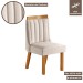 Cadeiras Kit 4 Cadeiras Lisboa Cinamomo/Suede Creme - Lj Móveis