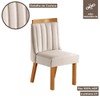 Cadeiras Kit 6 Cadeiras Lisboa Cinamomo/Suede Creme - Lj Móveis