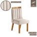 Cadeiras Kit 6 Cadeiras Lisboa Cinamomo/Suede Creme - Lj Móveis