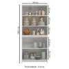 Armário de Cozinha 4 Portas 2 Prateleiras Branco - Decibal