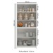 Armário de Cozinha 4 Portas 2 Prateleiras Branco - Decibal