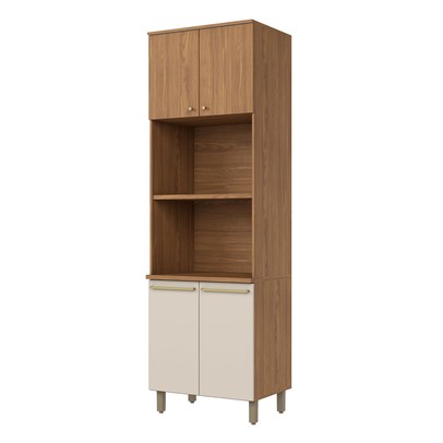 Torre Quente Requinte 4 Portas 1 Prateleira Nature/Nature/Areia Hp - Henn