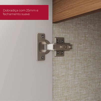 Torre Quente Requinte 4 Portas 1 Prateleira Nature/Nature/Areia Hp - Henn