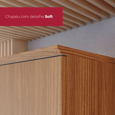 Torre Quente Requinte 4 Portas 3 Prateleiras Nature/Nature/Areia Hp - Henn