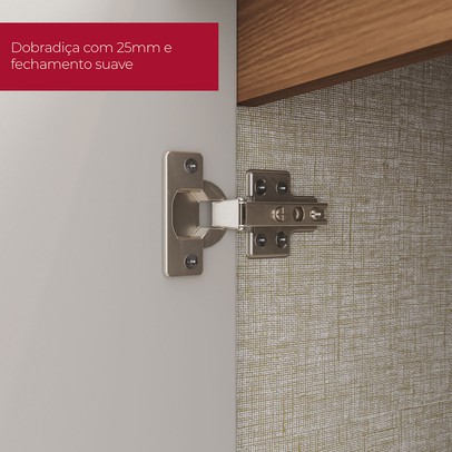 Torre Quente Requinte 4 Portas 3 Prateleiras Nature/Nature/Areia Hp - Henn