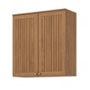 Armário Aéreo Cozinha 80 Cm Requinte 2 Portas Ripado Nature - Henn