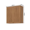 Armário Aéreo Cozinha 80 Cm Requinte 2 Portas Ripado Nature - Henn