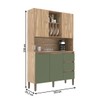 Armário de Cozinha 4 Portas 3 Gavetas Carvalho Oak/Arbo - Decibal