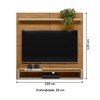 Painel para TV Até 50 Polegadas Creta 1 Prateleira Nature/Off White - Linea Brasil