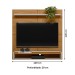 Painel para TV Até 50 Polegadas Creta 1 Prateleira Nature/Off White - Linea Brasil
