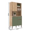 Armário de Cozinha 3 Portas 1 Gaveta Carvalho Oak/Arbo - Decibal