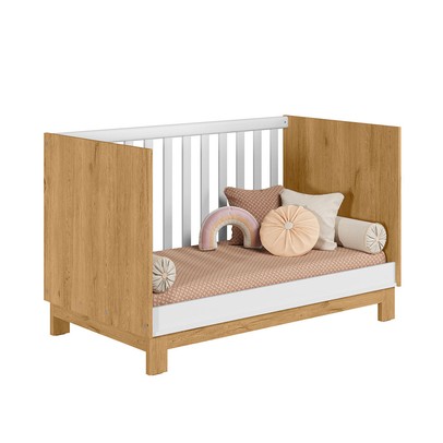 Berço Mini Cama 2 em 1 Q Encantofreijó/Branco Acetinado - Qmovi
