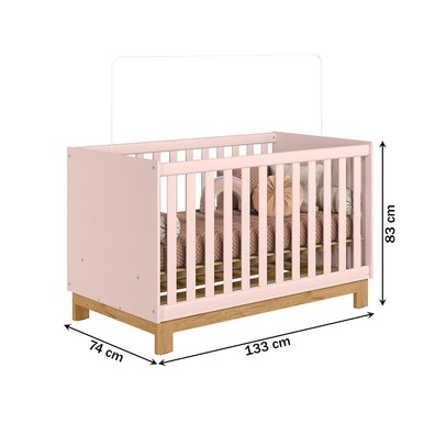 Berço Mini Cama 2 em 1 Q Encantorosa - Qmovi