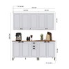 Cozinha Completa Firenze 10 Portas 2 Gavetas Branco - Indekes