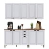 Cozinha Completa Firenze 10 Portas 2 Gavetas Branco - Indekes
