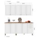 Cozinha Completa Firenze 10 Portas 2 Gavetas Branco - Indekes