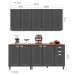 Cozinha Completa Firenze 10 Portas 2 Gavetas Chumbo - Indekes