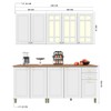 Cozinha Completa Firenze 10 Portas 2 Gavetas com Vidro Branco - Indekes