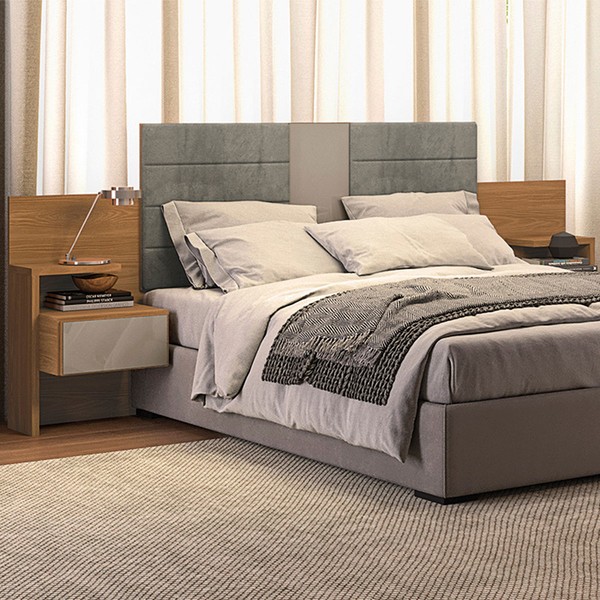 Cabeceira Casal 2 Gavetas Canela - Kappesberg