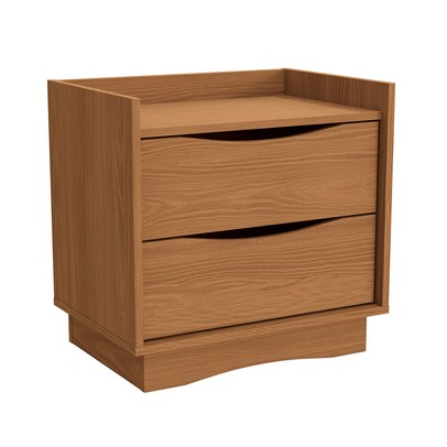 Mesa de Cabeceira 2 Gavetas Canela - Kappesberg