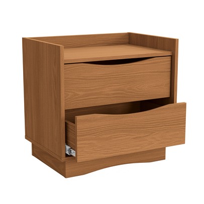 Mesa de Cabeceira 2 Gavetas Canela - Kappesberg