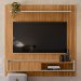 Painel para TV Até 65 Polegadas Dublin 1 Porta Nature/Off White - Linea Brasil