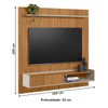 Painel para TV Até 65 Polegadas Dublin 1 Porta Nature/Off White - Linea Brasil