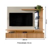 Painel para TV Até 60 Polegadas Maragogi 2 Portas Carvalho/Off White - Linea Brasil