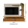 Painel para TV Até 60 Polegadas Maragogi 2 Portas Nature/Off White - Linea Brasil