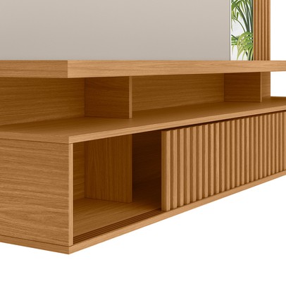 Painel para TV Até 60 Polegadas Maragogi 2 Portas Nature/Off White - Linea Brasil