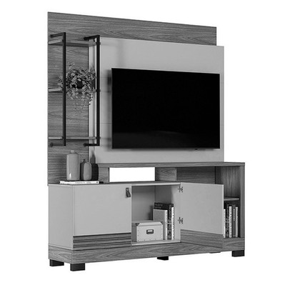 Estante para TV Até 50 Polegadas Alagoas Nature/Off White - Linea Brasil