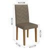 Mesa de Jantar 4 Lugares Miami Freijo/Off White/Cacau - Indekes